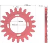 Roller no. 73 – cast iron drive roller Ø295 mm, pitch 40 mm, for Grimme machines | OEM Grimme 200.06504, 006.00294 | made by KiJ