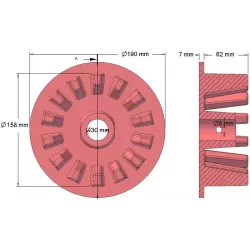 Roller no. 76 – cast iron drive roller Ø158 mm | made by KiJ