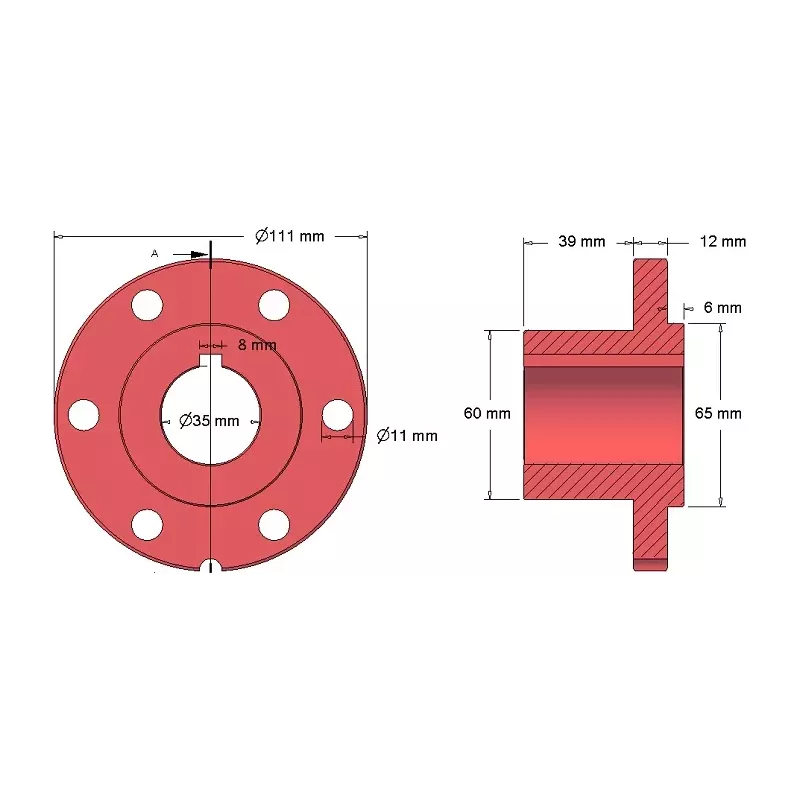 Roller no. 77 – roller hub Ø65 mm for Bolko Z-643 potato harvester | made by KiJ
