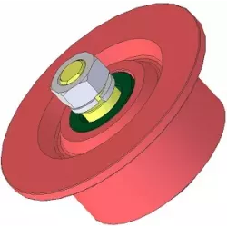 Roller no. 81 – steel return roller Ø100 mm for Anna Z644 potato harvester | OEM Anna 564421016 | made by KiJ