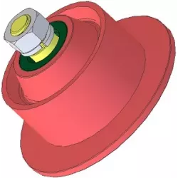 Roller no. 82 – return roller Ø100 mm for Anna Z644 potato harvester | OEM Anna 5644-21-025, 5644-60-022 | made by KiJ
