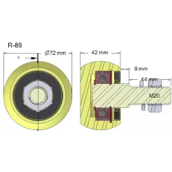 Roller no. 89 – cast iron agitator roller Ø72 mm for Anna Z644 potato harvester | OEM Anna 5644-51-096 | made by KiJ