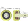 Roller no. 89 – cast iron agitator roller Ø72 mm for Anna Z644 potato harvester | OEM Anna 5644-51-096 | made by KiJ