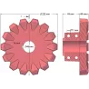 Roller no. 95 – cast iron drive roller Ø222 mm, pitch 42 mm | made by KiJ