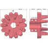 Roller no. 96 – cast iron drive roller Ø168 mm, pitch 42 mm | made by KiJ