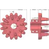 Roller no. 98 – cast iron drive roller Ø168 mm, pitch 36 mm | made by KiJ