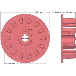 Roller no. 99 – drive roller Ø185 mm | made by KiJ
