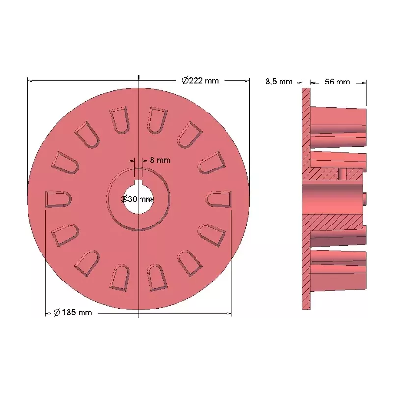 Roller no. 99 – drive roller Ø185 mm | made by KiJ