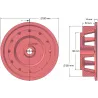 Roller no. 103 – cast iron drive roller Ø258 mm, pitch 35 mm | made by KiJ