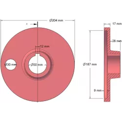 Roller no. 120 – cast iron return roller Ø204 mm for Grimme machines | OEM Grimme 006.00538 | made by KiJ
