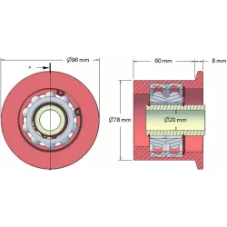 Roller no. 124 – steel return roller Ø78 mm | made by KiJ