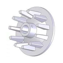 Roller no. 131 – cast iron drive roller Ø145 mm, pitch 44 mm, for Grimme machines | OEM Grimme 006.00077, 006.00076 | made by KiJ