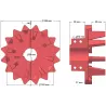 Roller no. 142 – cast iron drive roller Ø180 mm, pitch 40 mm | made by KiJ