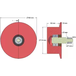 Roller no. 144 – cast iron return roller Ø110 mm | OEM 6.33.00-2 | made by KiJ