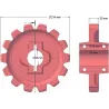 Roller no. 148 – cast iron drive roller Ø214 mm, pitch 42 mm | made by KiJ