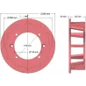 Roller no. 170 – cast iron drive roller Ø251 mm, pitch 35 mm | made by KiJ