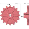 Roller no. 173 – cast iron gear wheel Ø210 mm for Hassia machines | made by KiJ
