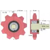 Roller no. 178 – cast iron gear wheel Ø123 mm | OEM 036240/1 | made by KiJ