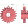 Roller no. 183 – cast iron drive roller Ø203 mm, pitch 28 mm | made by KiJ