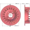 Roller no. 196 – cast iron drive roller Ø230 mm, pitch 36 mm, for Wuhlmaus machines | made by KiJ