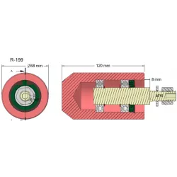 Roller no. 199 – guide roller Ø68 mm for Grimme machines | OEM Grimme 200.06349 | made by KiJ