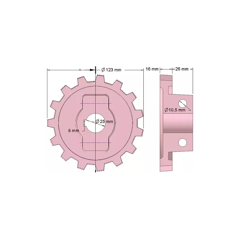Roller no. 201 – cast iron roller Ø124 mm | OEM 5642-63-050, 5642-63-049, 000.10.009.00 | made by KiJ