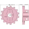 Roller no. 201 – cast iron roller Ø124 mm | OEM 5642-63-050, 5642-63-049, 000.10.009.00 | made by KiJ