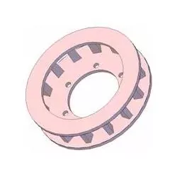 Roller no. 206 – cast iron drive roller Ø205 mm, pitch 50 mm, for Pomac machines | made by KiJ