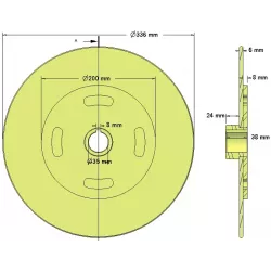 Roller no. 217 – steel roller Ø336 mm | made by KiJ