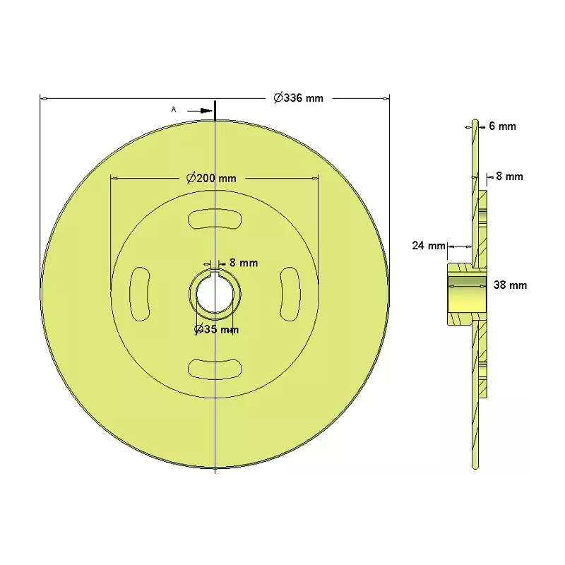 Roller no. 217 – steel roller Ø336 mm | made by KiJ