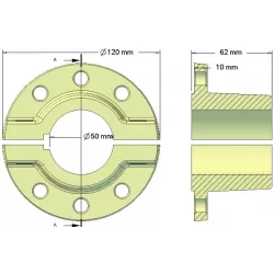 Roller no. 226 – cast iron roller hub for Grimme machines | OEM Grimme 003.00024 | made by KiJ