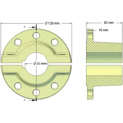 Roller no. 249 – cast iron roller hub for Grimme machines | OEM Grimme 003.00023 | made by KiJ