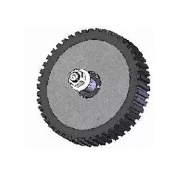 Roller no. 4 – steel and rubber haulm feed-in roller Ø195 mm for Grimme machines | OEM Grimme 200.05168 | made by KiJ