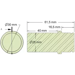 Roller no. 251 – steel pin for Grimme machines | OEM Grimme 031.02190 | made by KiJ