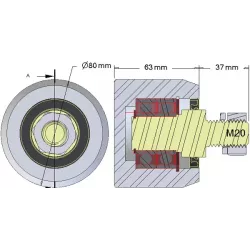 Roller no. 268 – steel support roller Ø80 mm for AVR machines | OEM AVR 3102.15.20 | made by KiJ