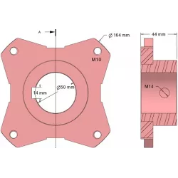 Roller no. 307 – steel roller hub for Dewulf machines | OEM Dewulf 7023082 | made by KiJ
