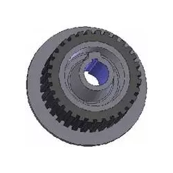 Roller no. 5 – cast iron and rubber drive roller Ø132 mm for Grimme machines | OEM Grimme 076.00820 | made by KiJ