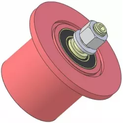 Roller no. 316 – steel return roller Ø80 mm for Guaresi machines | OEM Guaresi P7755190000 | made by KiJ