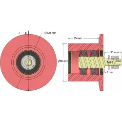 Roller no. 316 – steel return roller Ø80 mm for Guaresi machines | OEM Guaresi P7755190000 | made by KiJ
