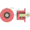 Roller no. 316 – steel return roller Ø80 mm for Guaresi machines | OEM Guaresi P7755190000 | made by KiJ