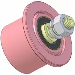 Roller no. 323 – steel return roller Ø80 mm for Sandei machines | OEM Sandei D0020 | made by KiJ
