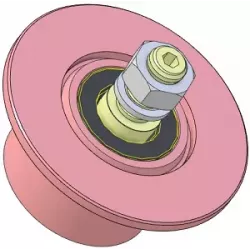 Roller no. 327 – steel return roller Ø80 mm for Sandei machines | OEM Sandei D0010 | made by KiJ