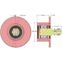 Roller no. 327 – steel return roller Ø80 mm for Sandei machines | OEM Sandei D0010 | made by KiJ