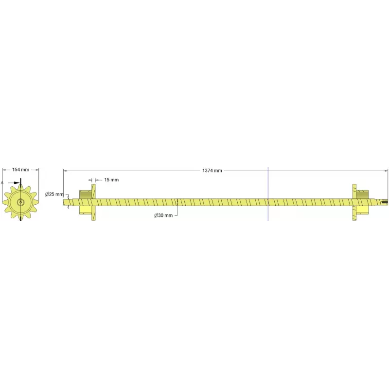 Roller no. 339 – roller Ø154 mm, pitch 32 mm | made by KiJ