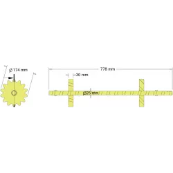 Roller no. 342 – roller Ø174 mm, pitch 32 mm | made by KiJ