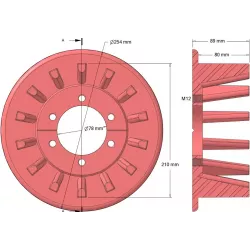 Roller no. 344 – roller Ø210 mm | OEM 252013600 | made by KiJ