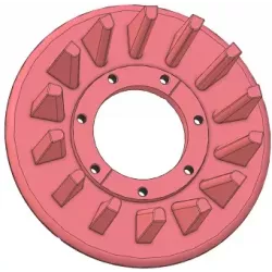 Roller no. 345 – drive roller Ø210 mm for Holmer machines | OEM Holmer 1057024784 | made by KiJ