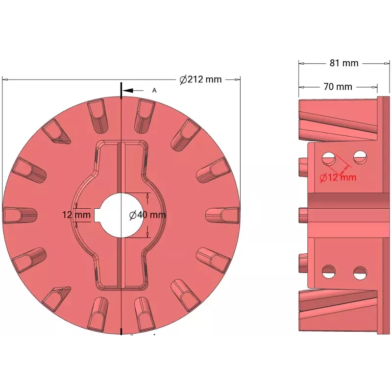 Roller no. 346 – roller Ø212 mm for Holmer machines | OEM Holmer 1057024783 | made by KiJ