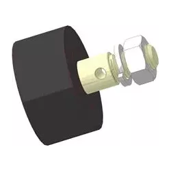Roller no. 15 – rubber support roller Ø80 mm for Akpil machines | made by KiJ