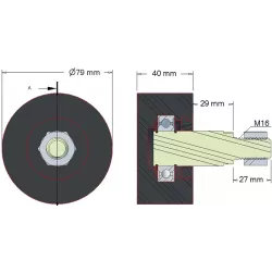 Roller no. 147 – rubber roller Ø80 mm for Amac machines | OEM Amac 10.39.00 | made by KiJ